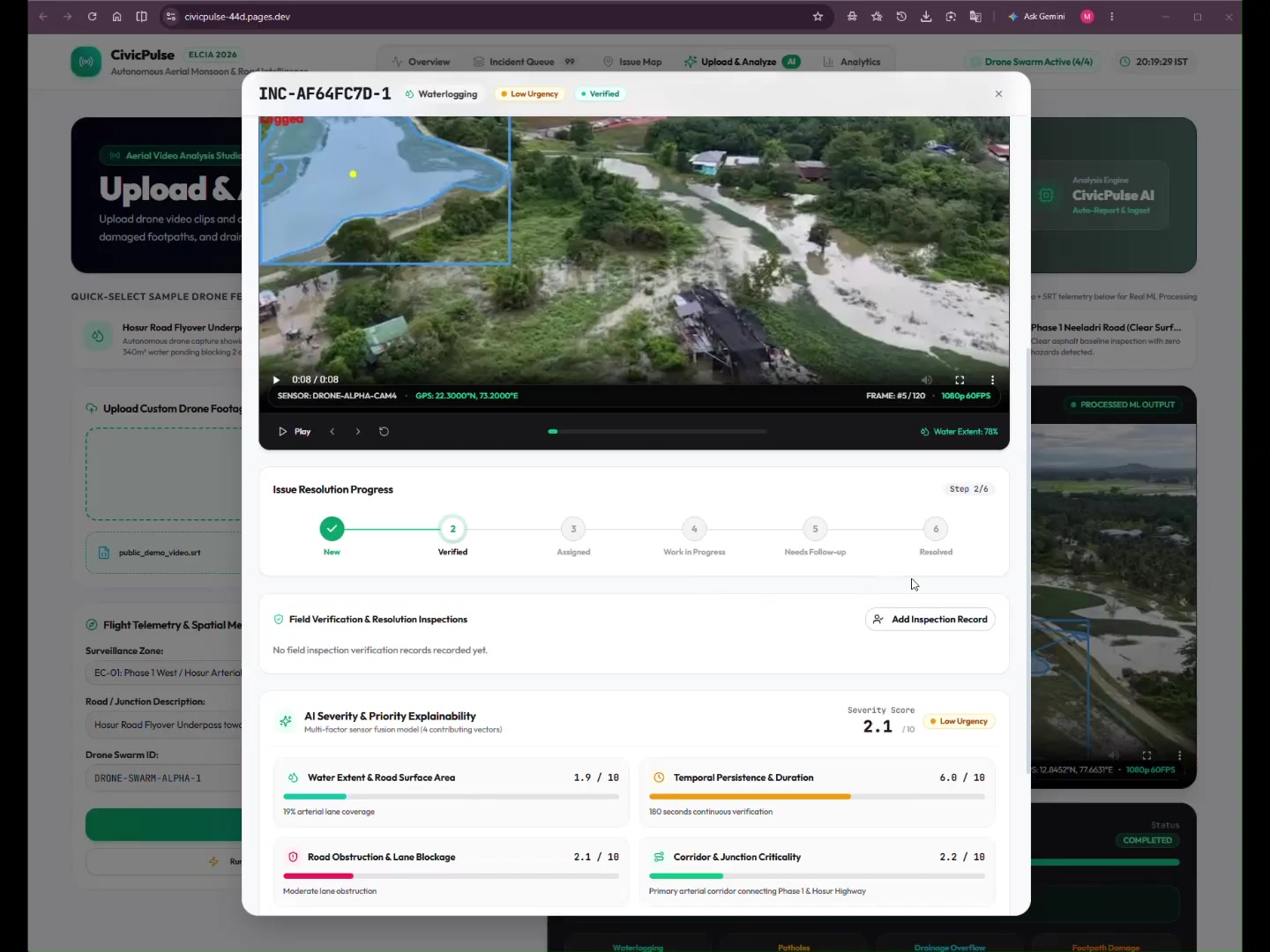 CivicPulse demonstration — AI-Assisted Monsoon Civic Risk Intelligence