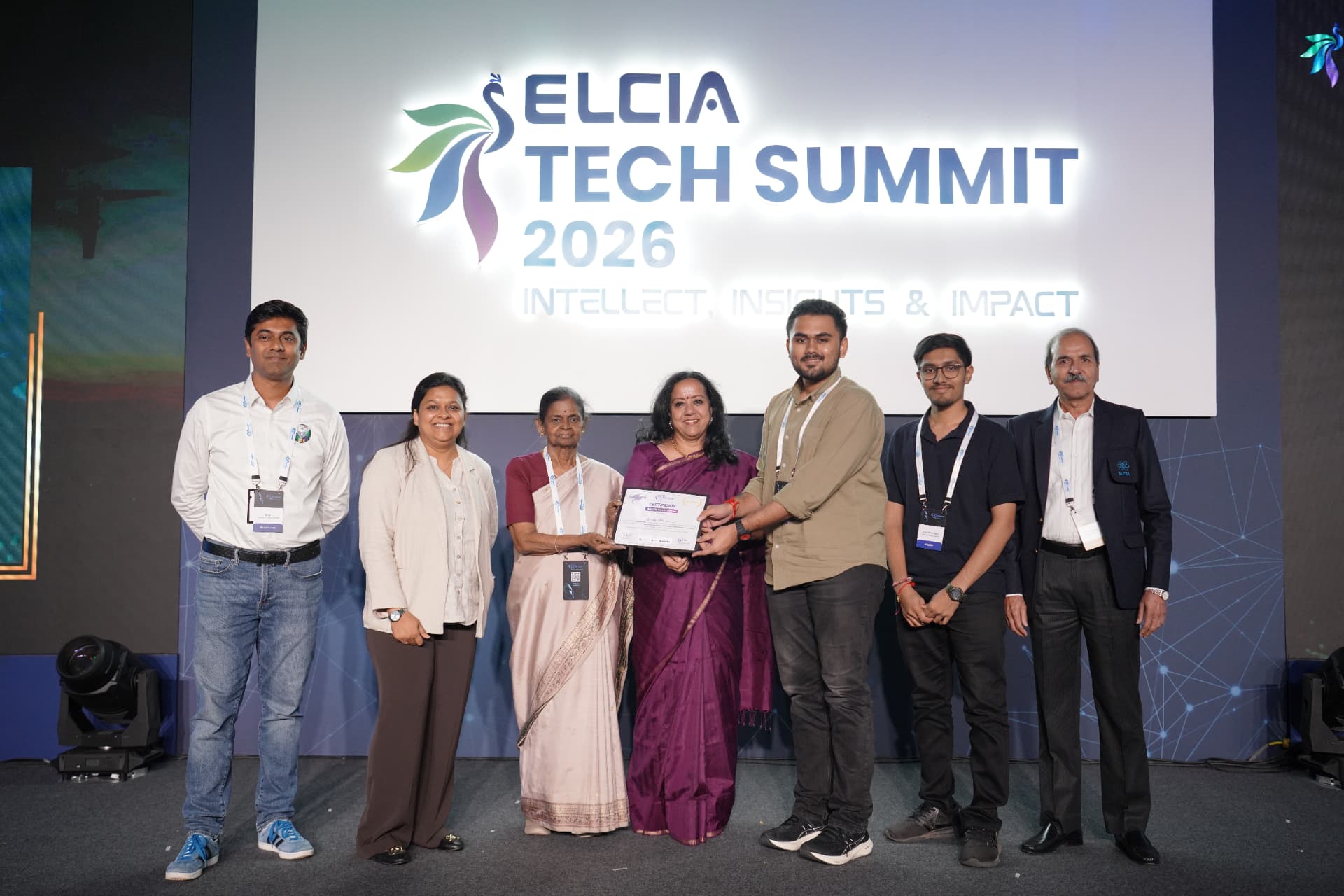 Winner — Drone404 receiving recognition at ELCIA Tech Summit 2026
